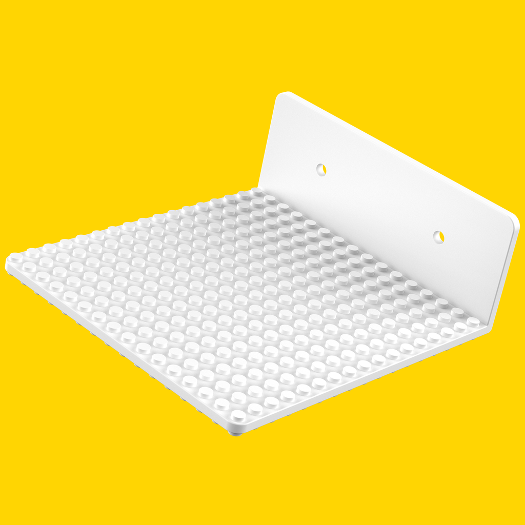 BlissBox Floating Shelves for Wall Compatible with Lego Building Bricks, White