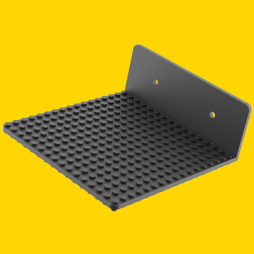 BlissBox Floating Shelves for Wall Compatible with Lego Building Bricks, Black