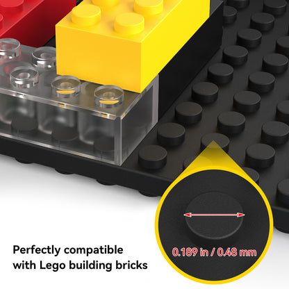 Dual-Sided Display Deck S Floating Shelf for Brick Builds