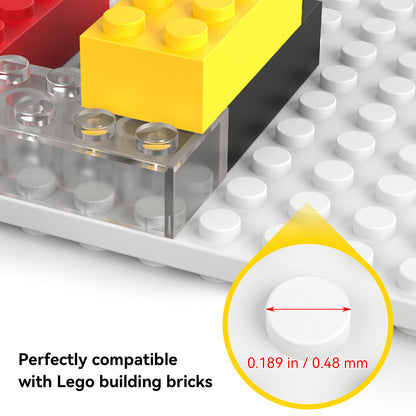 Dual-Sided LEGO Display Shelf with Stud Baseplate