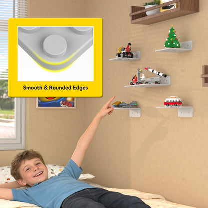 Dual-Sided Floating LEGO Display Shelf – Slate