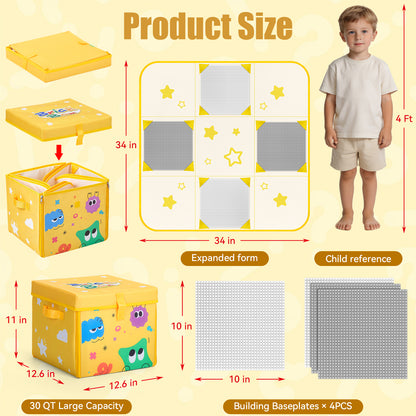 2-in-1 Building Block Play Mat
