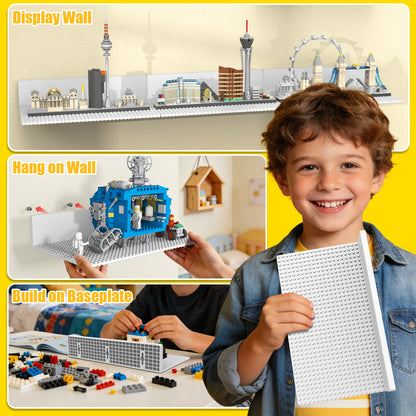 Medium Floating Shelf with LEGO Stud Baseplate