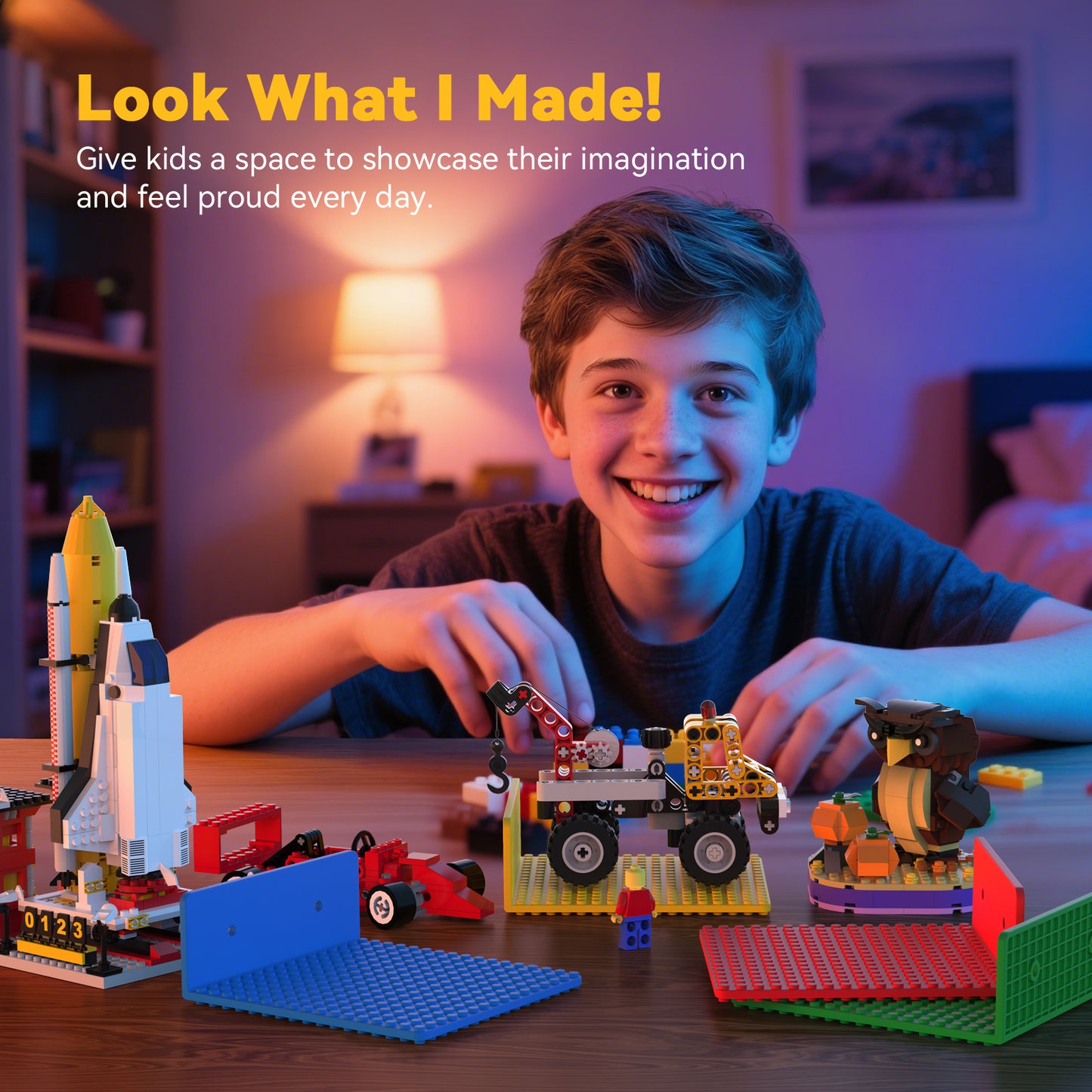 Display Deck S Floating LEGO Brick Shelf – Chroma 8 Set