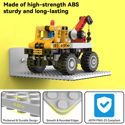Dual-Sided Floating LEGO Display Shelf – Slate